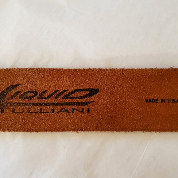 Tulliani Brown  32W- Rustic Leather Belt - Picture 3 of 5